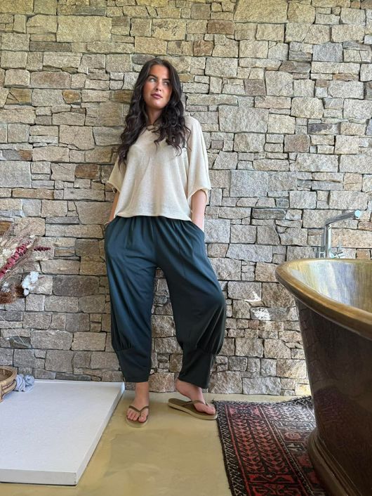 Jo Jo Quirky Classic Barrel Pant Charcoal